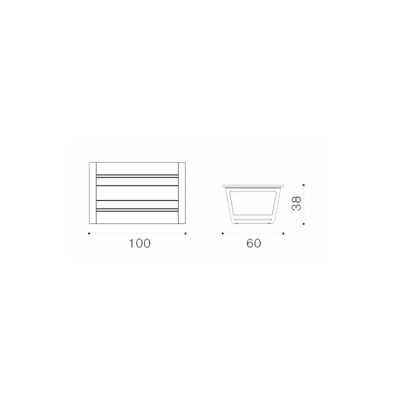 Ethimo COSTES Beistelltisch 60 x 100 cm