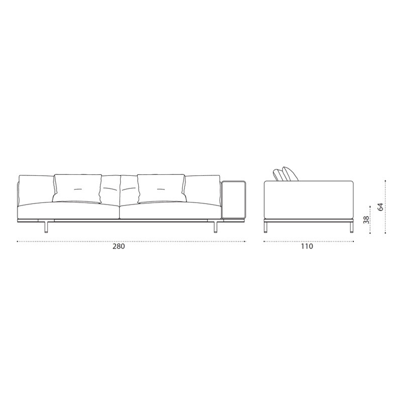 Ethimo COSTIERA XL Sofa Endelement Links