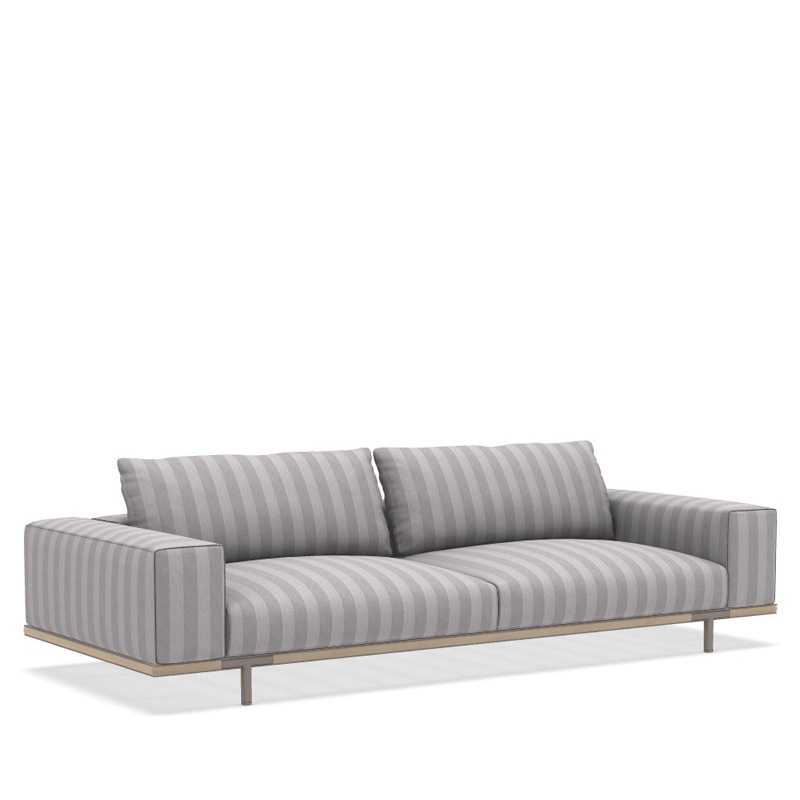 Ethimo COSTIERA XL Sofa - Alu. Silver und Teak