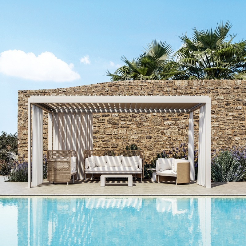 Ethimo EIVISSA Climate Pavillon 375 x 495 mit Fußboden